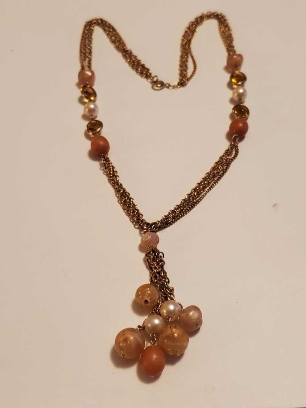 1 -3Gold Chians Linked Necklace, item # # A-1810.  wt 42 grams. - Picture 2 of 13